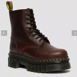 Brand new Dr. Martens Red and Black Boots with platform Sole